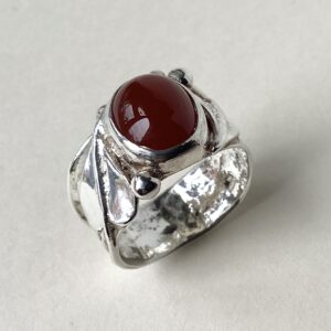 ‘Silver and Carnelian Ring’