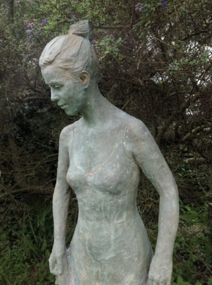 'Paddling Girl' Bronze Resin