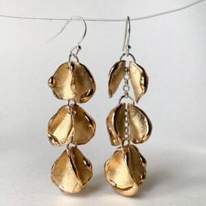 ‘3 Twin Petal’ Drop Earrings