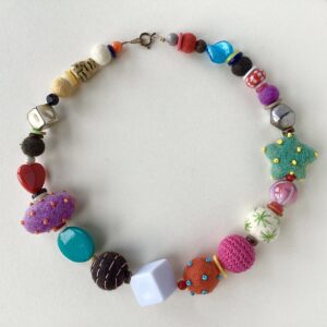 'Pinks & Blues’  Bead Necklace