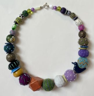 ‘Purple Shades’  Bead Necklace