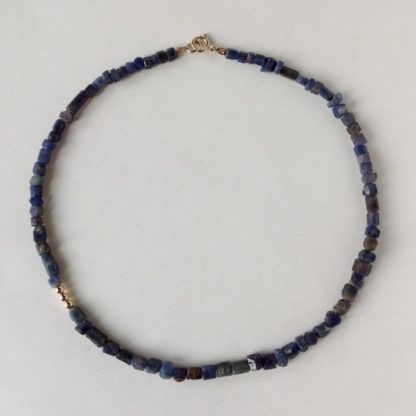 Roughcut Sapphire & Gold Necklace