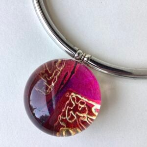 'Zingy Pink' Large Dome Choker