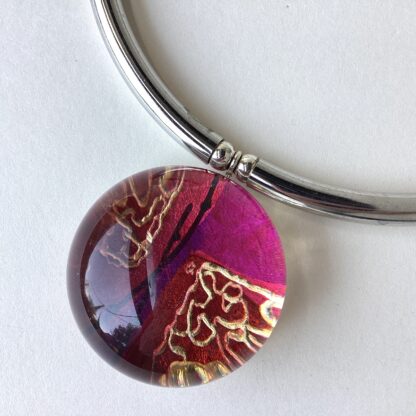 'Zingy Pink' Large Dome Choker