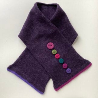 ‘Button Scarf in Elderberry’