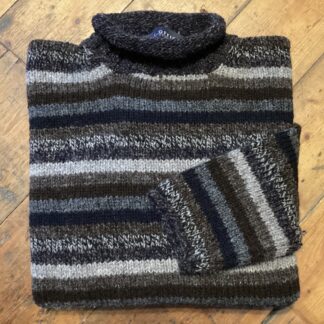 ‘Fine Striped in Brown’ Wool Sweater