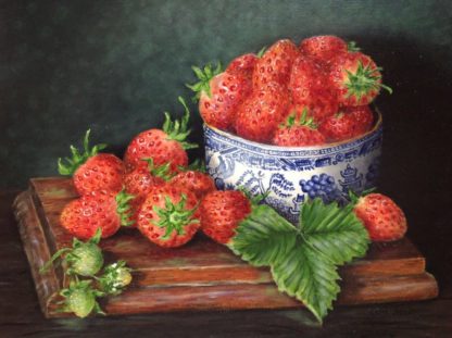 'Strawberries in Willow Pattern Bowl'