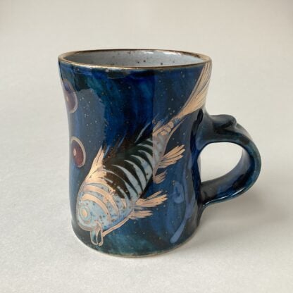 Small Mug with Gold Lustre Fish