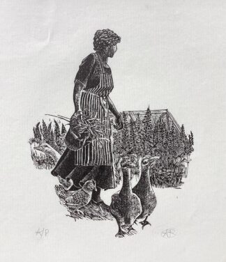 ‘Goose Woman’ Wood Engraving