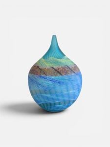 ‘Sea Shore – Waves’ Teardrop Vase