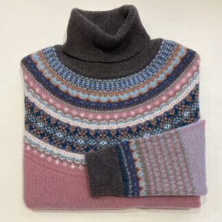 Alpine Roll Collar Sweater in Vintage Pink