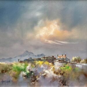 ‘Dog Walk under Stormy Sky'’