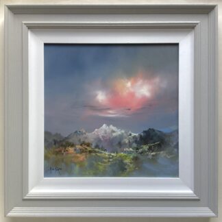 ‘Red Glow Over Mountain Cottage'