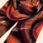 ‘Mulberry Reds Silk Velvet Tippet’