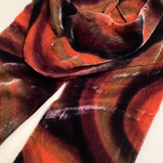 ‘Mulberry Reds Silk Velvet Tippet’