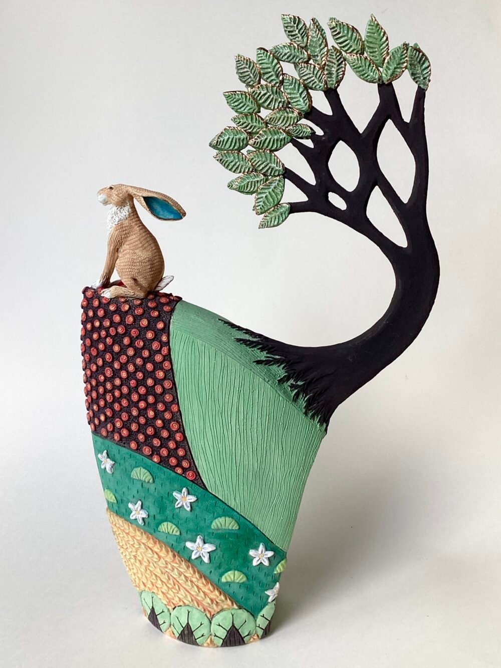 'Large Hare Landscape with Tree'