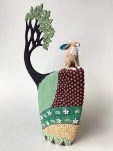 'Large Hare Landscape with Tree'