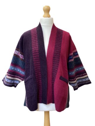 Lambswool Blanket Coat in Bramble