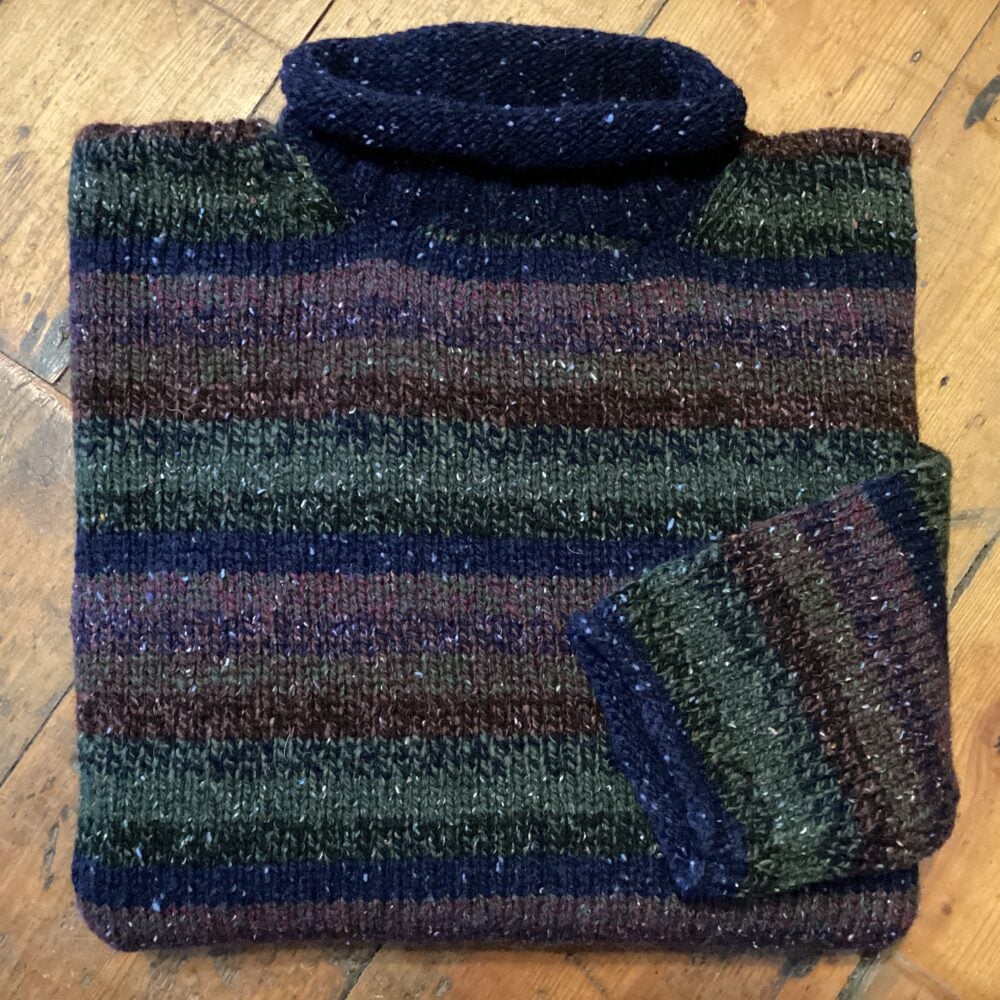 ‘Forest' Striped Wool Sweater