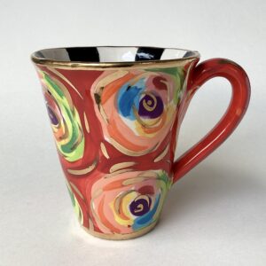 Red Rose on Red Mug