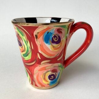 Red Rose on Red Mug