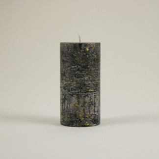 Winter Thyme, Gold Marbled Pillar Candle