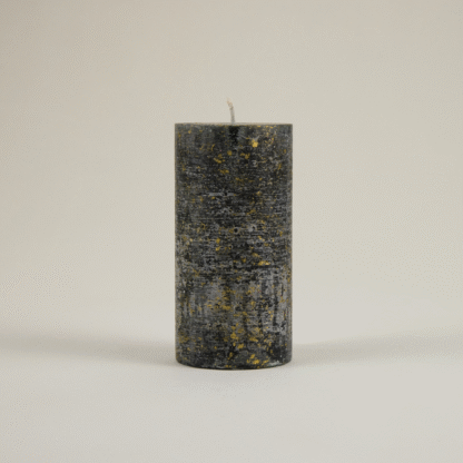 Winter Thyme, Gold Marbled Pillar Candle