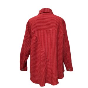 ‘Cumbria Shirt' Red Pinstripe Linen