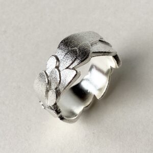 ‘Freeform Layered Ring in Silver’