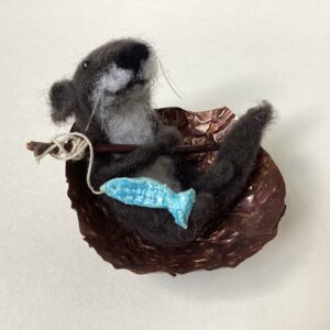 'Fishing Otter in a Coracle'