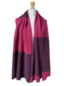 Bowden Colour Block Stole ‘Rosehip’