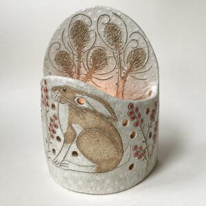 ‘Sitting Hare and Teasels’