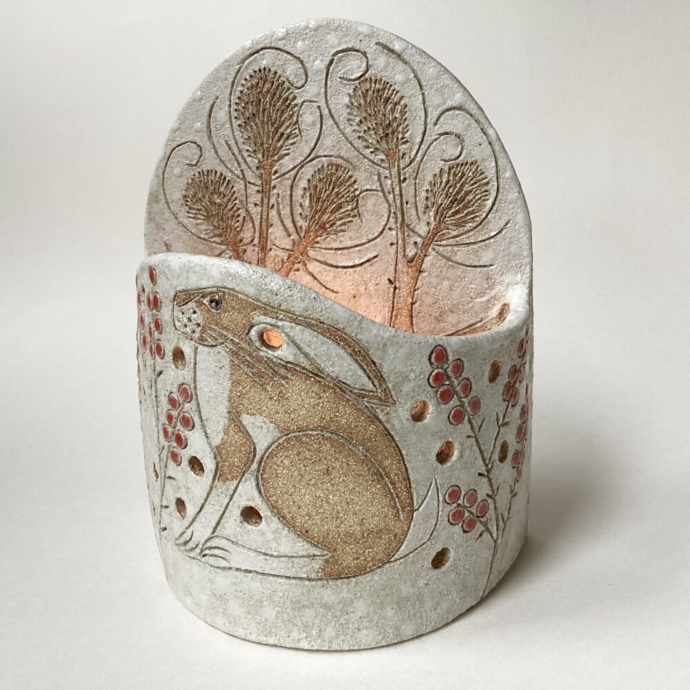 ‘Sitting Hare and Teasels’