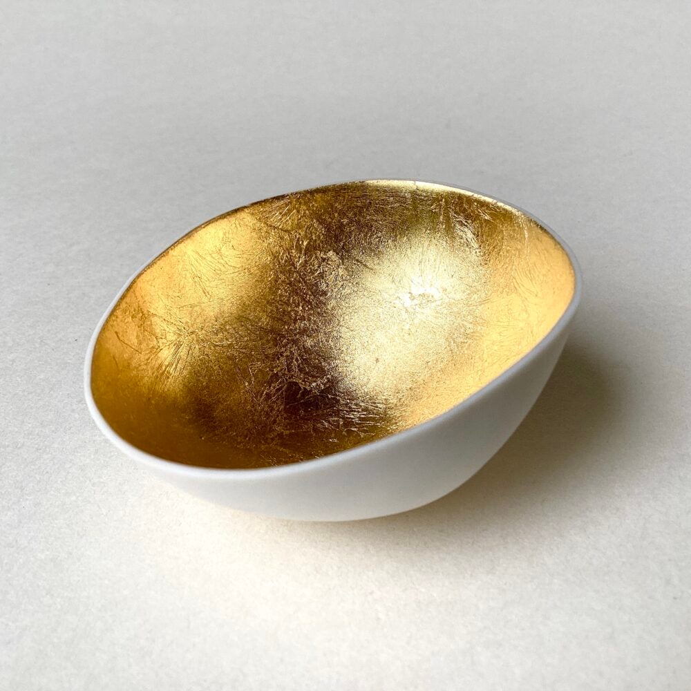 Porcelain Gilded Bowl with Gold