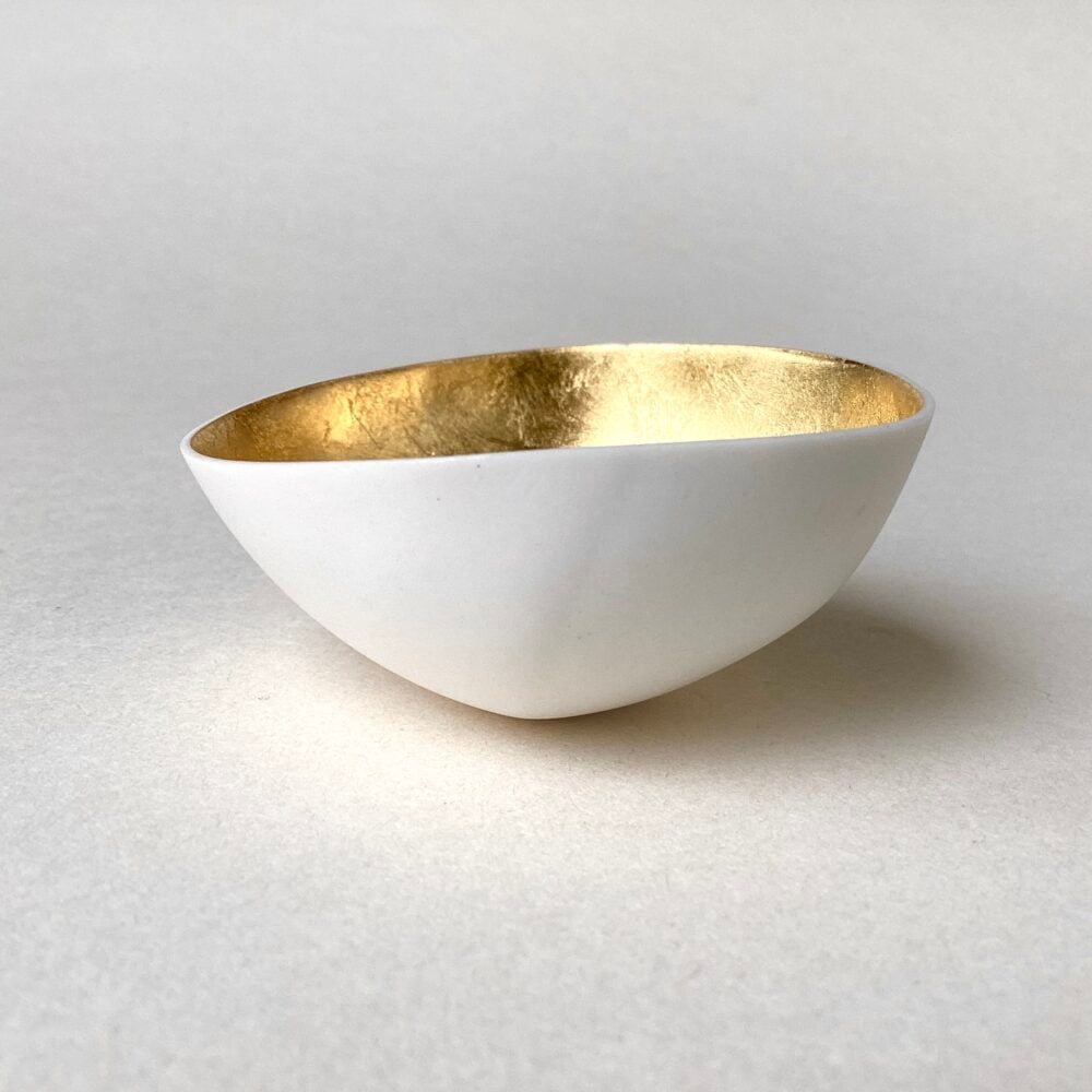 Porcelain Gilded Bowl with Gold