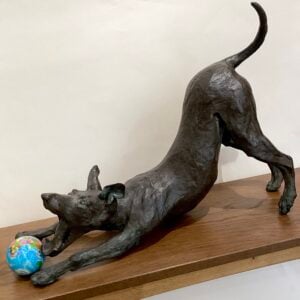 'Dog Playtime' Bronze Resin