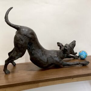 'Dog Playtime' Bronze Resin